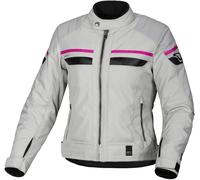 Macna Oryon impermeable Chaqueta textil de motocicleta para mujer, gris, tamaño S