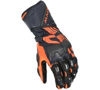 Macna Powertrack Guantes de moto, azul-naranja, tamaño 3XL para Hombres