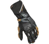 Macna Powertrack Guantes de moto, negro-oro, tamaño 3XL para Hombres