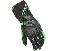 Macna Powertrack Guantes de moto, negro-verde, tamaño XL para Hombres