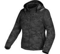 Macna Racoon Camo impermeable Chaqueta textil de motocicleta para mujer, negro-multicolor, tamaño S