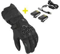 Macna Rafino RTX Kit Guante de moto de invierno impermeable y calefactable + baterías y cargador de 7,4V / 2,2A, Talla 2XL