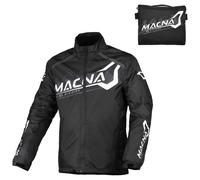 Macna Rainossi Chaqueta impermeable de moto, Negro/Blanco, Talla L