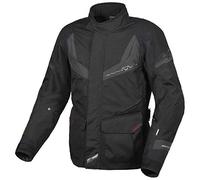 Macna Rancher chaqueta textil impermeable para motocicletas, negro-gris, tamaño L para Hombres