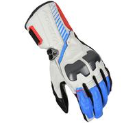 Macna Rango RTX Guantes de moto impermeables, blanco-rojo-azul, tamaño 3XL para Hombres