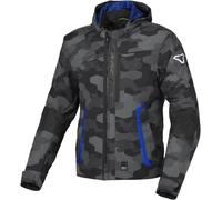 Macna Riggor Camo chaqueta textil impermeable para motocicletas, gris/camuflaje, Talla XL