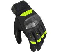 Macna Rime Guantes de moto perforados, negro-amarillo, tamaño S para Hombres
