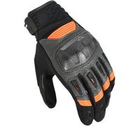 Macna Rime Guantes de moto perforados, negro-naranja, tamaño M para Hombres