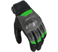 Macna Rime Guantes de moto perforados, negro-verde, tamaño 3XL para Hombres