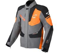 Macna Synchrone chaqueta textil impermeable para motocicletas, gris-naranja, tamaño 3XL para Hombres