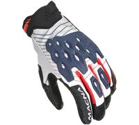 Macna Tanami Guantes de moto, blanco/negro/azul, Talla M
