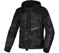 Macna Territor chaqueta textil impermeable para motocicletas, negro/camuflaje, Talla M