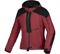 Macna Territor Impermeable Damas Motocicleta Chaqueta Textil, Rojo burdeos, Talla L