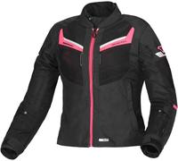 Macna Tondo chaqueta textil impermeable para damas, negro-rosa, tamaño XS para Mujer
