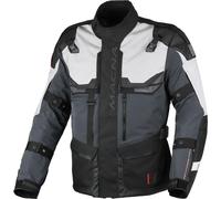 Macna Touros Chaqueta textil de moto impermeable, negro-gris, tamaño 2XL para Hombres