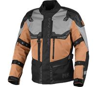 Macna Touros Chaqueta textil de moto impermeable, negro-marrón, tamaño L para Hombres