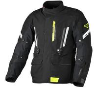 Macna Ultimax 2.0 Chaqueta textil de moto impermeable, negro-amarillo-antracita, tamaño 4XL para Hombres