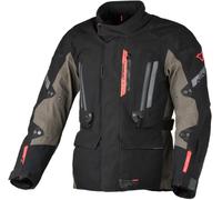 Macna Ultimax 2.0 Chaqueta textil de moto impermeable, negro/gris/rojo, Talla M