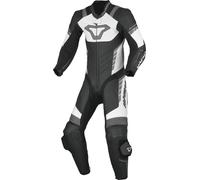 Macna Traje de cuero Varshall - Mono 1 pieza junior perforado Negro/Blanco 158
