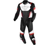 Macna Varshall, traje de cuero 2pcs. perforado 54 male Negro/Blanco/Rojo