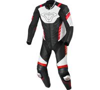 Macna Varshall Traje de cuero de moto de una pieza perforado, negro-blanco-rojo, tamaño 48 para Hombres
