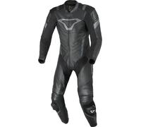 Macna Varshall Traje de cuero de moto de una pieza perforado, negro-gris, tamaño 52 para Hombres