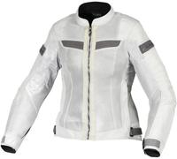 Macna Velotura Chaqueta textil de moto para mujer, gris, tamaño L