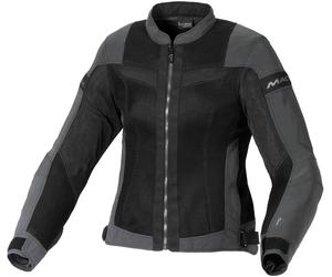 Macna Velotura NightEye Chaqueta textil de moto para mujer, negro/gris, Talla S
