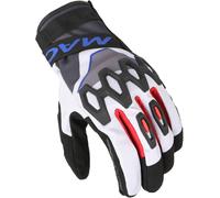 Macna Zairona Guantes de moto para mujer, negro-blanco-rojo-azul, tamaño XS