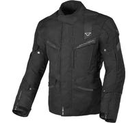 Macna Zastro Solid chaqueta textil impermeable para motocicletas, negro, Talla 6XL
