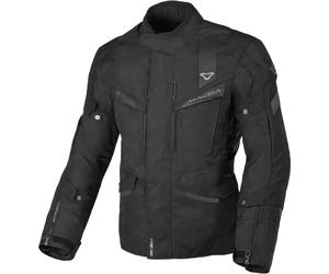 Macna Zastro Solid chaqueta textil impermeable para motocicletas, negro, Talla M
