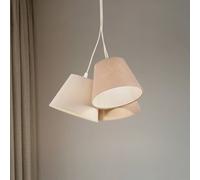 Maco Design Lámpara colgante Boho, 3 luces, crema/beige, yute