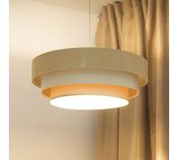 Maco Design Lámpara colgante Boho, crema/beige, Ø 60 cm, altura 20 cm, yute