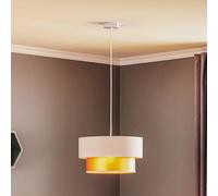Maco Design Lámpara colgante Dorina, color crema/dorado, Ø 40 cm