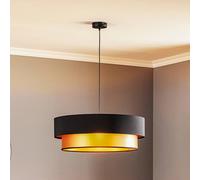 Maco Design Lámpara colgante Dorina, negro/oro Ø 60cm