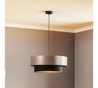 Maco Design Lámpara colgante Dorina, plateada/negra Ø 50 cm