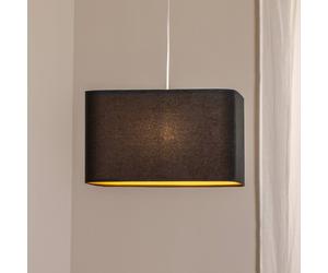 Maco Design Lámpara colgante Kwadro, negra, 40 x 40 cm, tejido de terciopelo