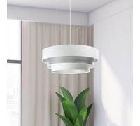 Maco Design Lámpara colgante Triniti, blanco/plata, Ø 60 cm, textil