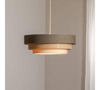 Maco Design Lámpara colgante Triniti, marrón/beige/crema, Ø 60 cm, textil True