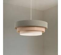 Maco Design Lámpara colgante Triniti, verde/beige/crema, Ø 60 cm, textil