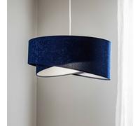 Maco Design Lámpara colgante Vivien, bicolor, azul/plata