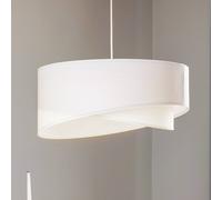 Maco Design Lámpara colgante Vivien en color blanco, de terciopelo