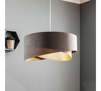 Maco Design Lámpara colgante Vivien tricolor: gris, beige y dorado