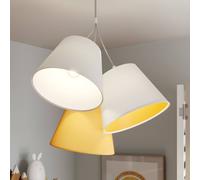 Maco Design Lámpara colgante Zsofia, 3 luces, blanco/amarillo