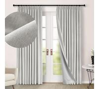 MacoChico - Cortinas opacas de felpilla de terciopelo de lujo, plisadas, térmicas, para sala de estar y dormitorio, 52 pulgadas de ancho x 72 pulgadas de largo, incluye alzapaños y ganchos, 1 panel