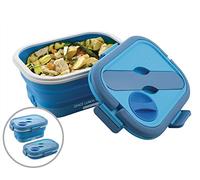 Macom Just Kitchen 864 Space Lunch to Go Hornillo eléctrico plegable Salvaspazio, 35 W, Azul/Blanco