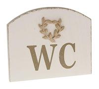 Macosa BGT05731 Placa de madera para puerta de baño (12 x 10 cm), diseño rústico, letrero de información, decorativo, accesorio para el baño