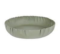 MACOSA VM060234 - Bandeja redonda con borde ondulado (23 cm, metal), diseño moderno y grande