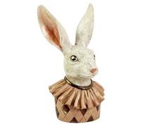 MACOSA WV50088 XXL Conejo de Pascua Busto Albaricoque Crema 50 cm Estilo Vintage Escultura Decoración Pascua Figura Decoración Conejo Decoración Pascua Decoración Decoración Decoración Pascua