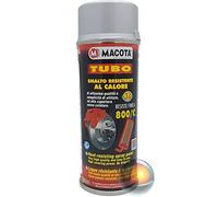 Macota - Esmalte en spray color plateado resistente a las altas temperaturas, para frenos, tubos de escape, pinzas, 400 ml.